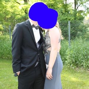 Silver prom dress